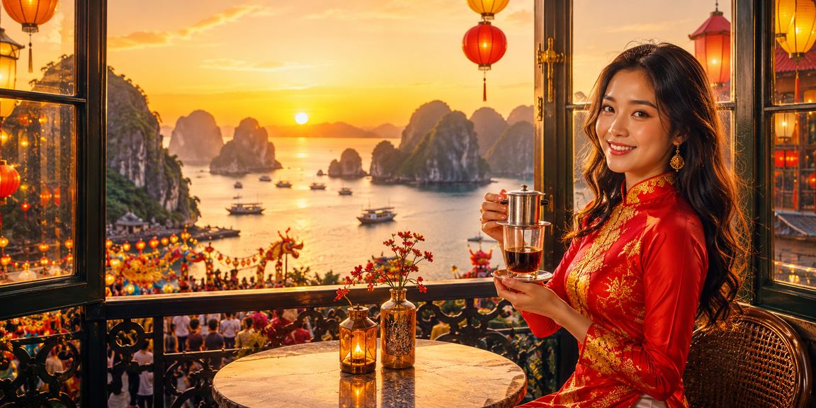 Toàn cảnh vịnh Hạ Long về đêm ánh đèn neon casino 9320